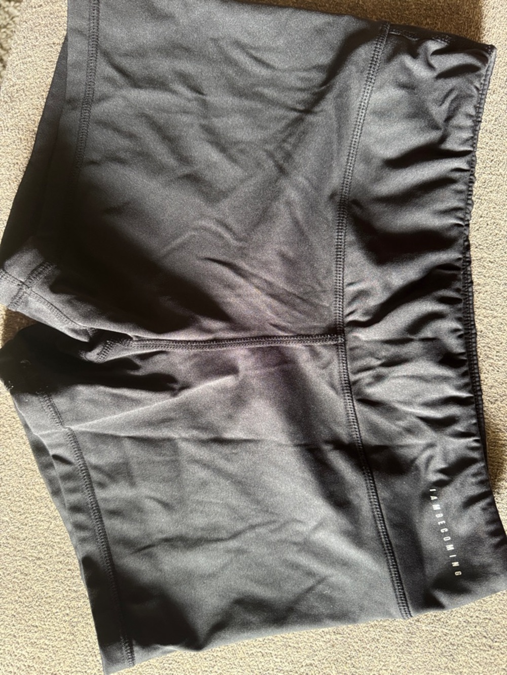 I am becoming Black Athletic Shorts